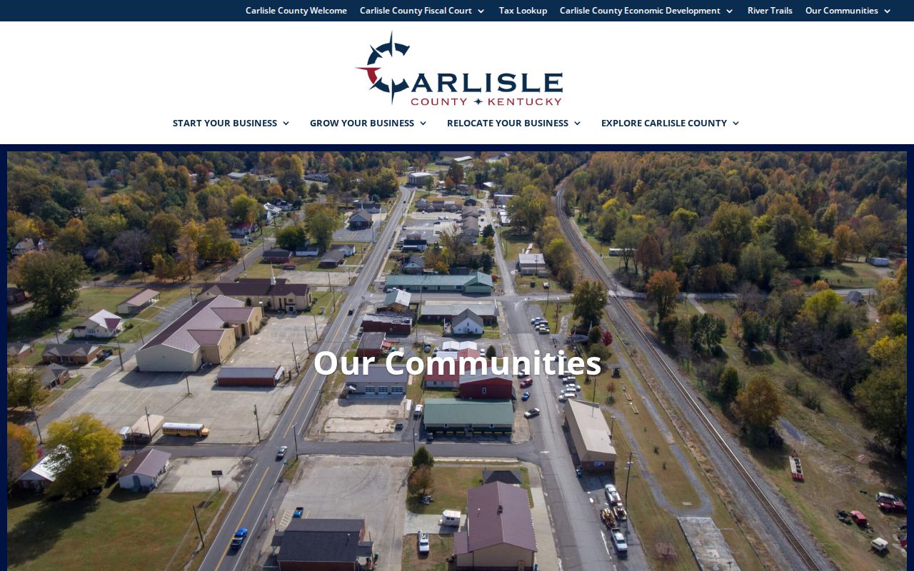 Carlisle County official communities page identifying Arlington and Bardwell