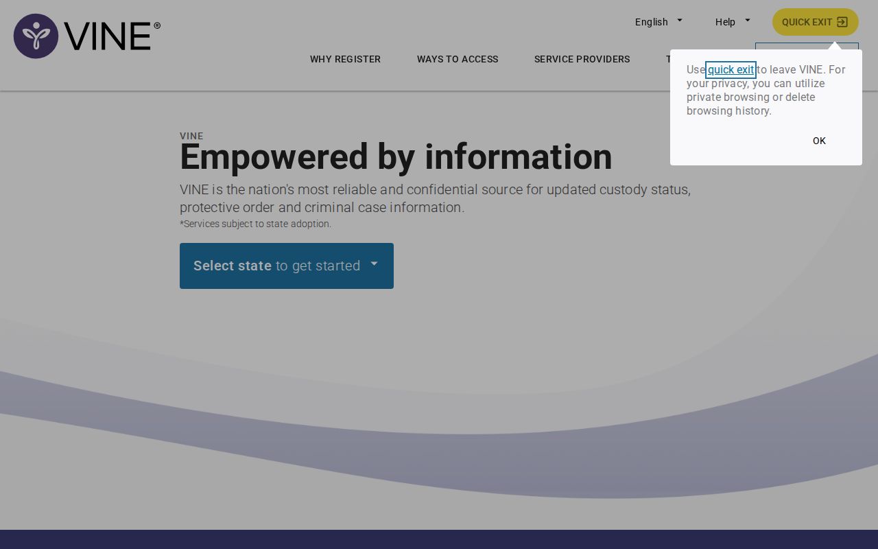 VINELink Carlisle County custody alert phone and email registration