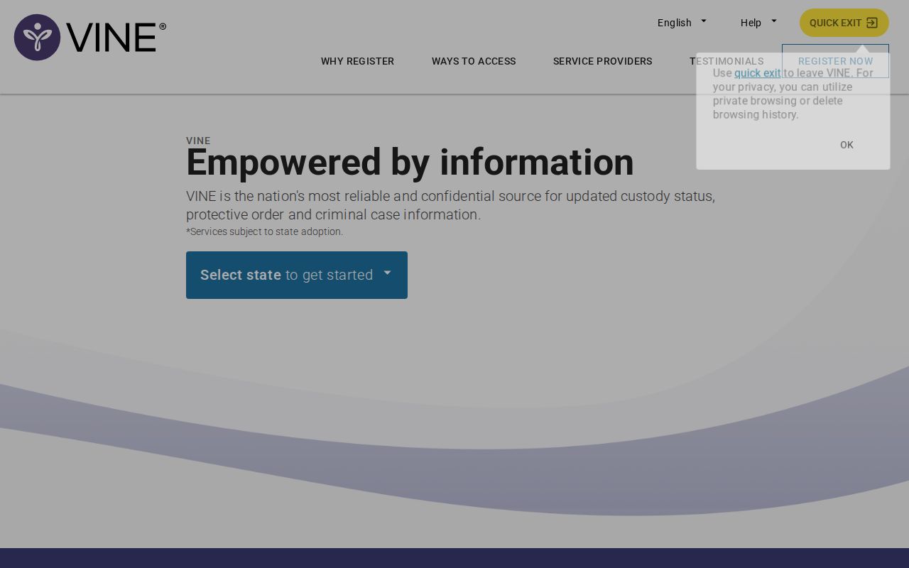 VINELink Carlisle County arrest custody search interface
