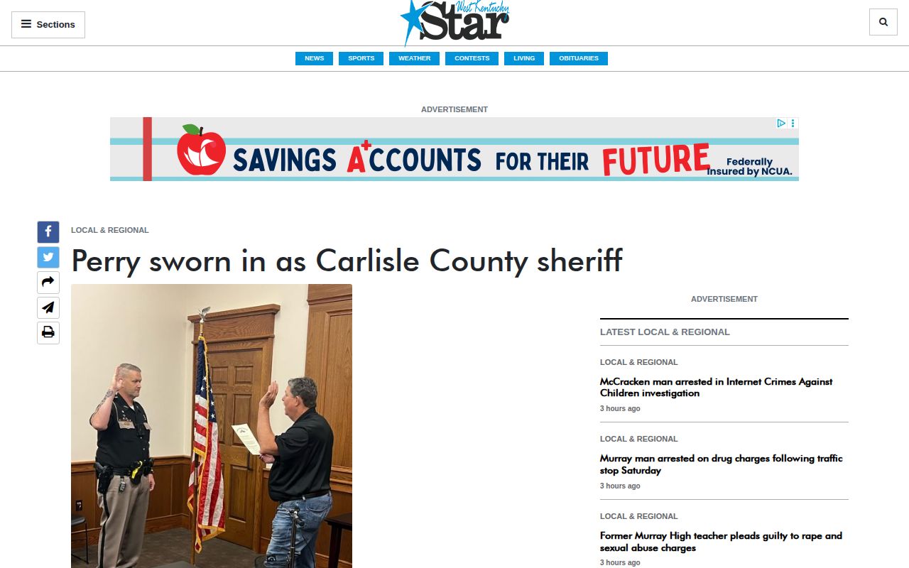 West Kentucky Star report about Carlisle County sheriff leadership